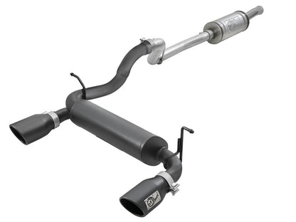 aFe Rebel Series 2.5in 409 SS Cat-Back Exhaust System w/ Black Tips Jeep Wrangler (JL) 2018 V6 3.6L aFe
