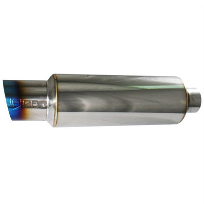 Injen 2 3/8 Universal Muffler w/Titanium burnt rolled Tip and stainless steel resonated inner wall Injen