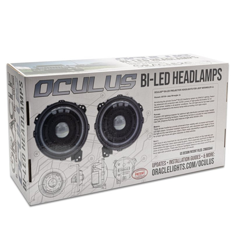 Oracle Oculus Bi-LED Projector Headlights for Jeep JL/Gladiator JT - Graphite Metallic - 5500K - eliteracefab.com