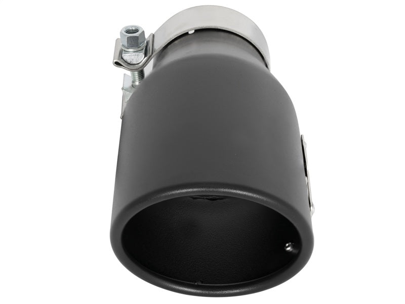 aFe MACH Force-Xp 409 SS Exhaust Tip Black (Left Side) 3in In x 4-1/2in Out x 9in L Clamp-On aFe