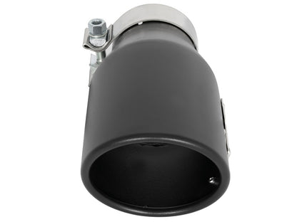 aFe MACH Force-Xp 409 SS Exhaust Tip Black (Left Side) 3in In x 4-1/2in Out x 9in L Clamp-On aFe
