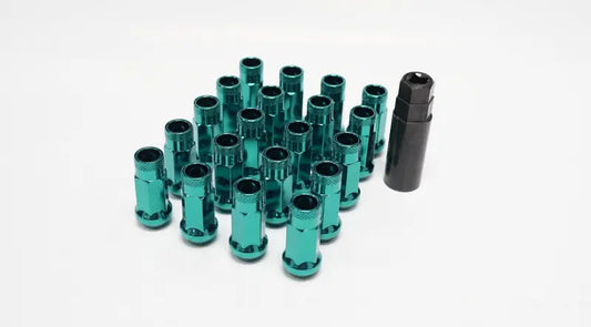 Wheel Mate 12x1.25 48mm Muteki SR48 Green Blue Open End Lug Nuts Wheel Mate
