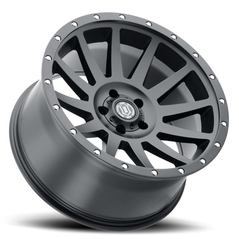 ICON Compression 20x10 5x5 -12mm Offset 5in BS 71.5mm Bore Satin Black Wheel - eliteracefab.com