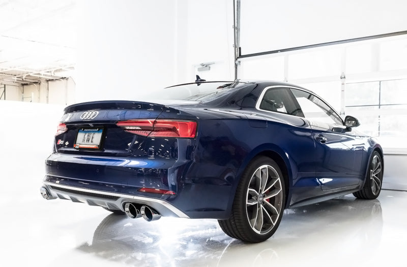 AWE Tuning Audi B9 S4 Touring Edition Exhaust - Non-Resonated (Silver 102mm Tips) AWE Tuning