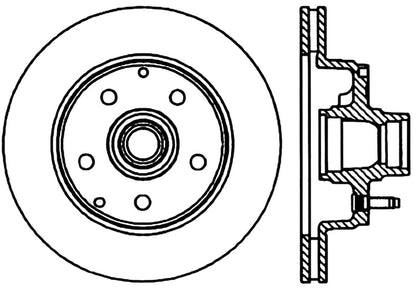 StopTech 98-02 GMC Safari RWD Slotted & Drilled CRYO Left Front Brake Rotor Stoptech