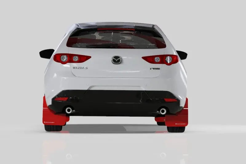 Rally Armor 19-22 Mazda3 GT Sport Hatch White UR Mud Flap w/ Black Logo Rally Armor