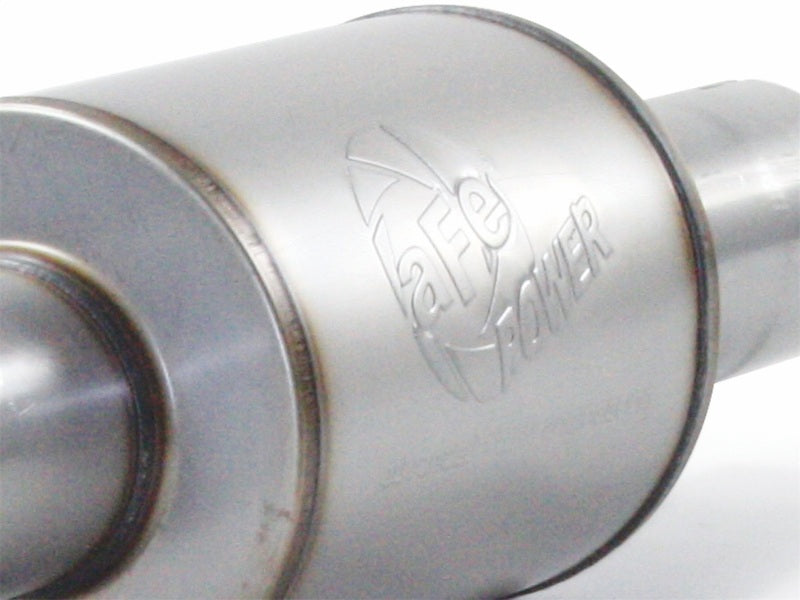 aFe Atlas Exhausts Mufflers Al Steel EXH Muffler 4 ID In/Out 8 Dia x 12L AL - eliteracefab.com