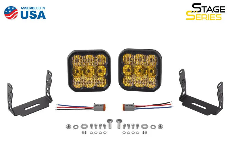 Diode Dynamics SS5 LED Pod Sport - Yellow Flood (Pair) Diode Dynamics