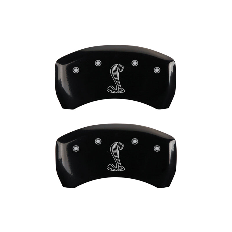 MGP 4 Caliper Covers Engraved Front & Rear Tiffany Snake Black finish silver ch MGP