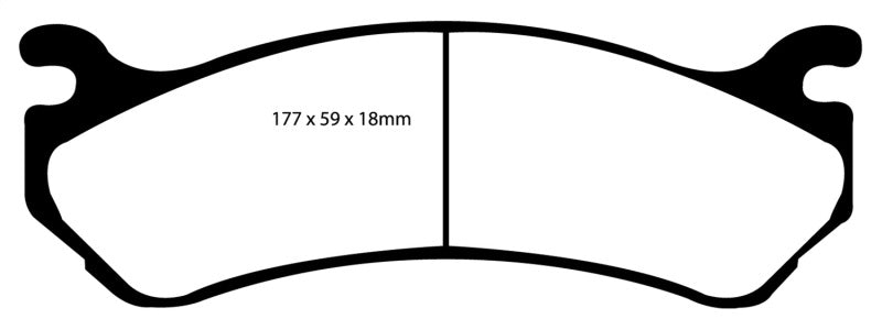 EBC 02 Cadillac Escalade 5.3 (Akebono rear caliper) Yellowstuff Front Brake Pads - eliteracefab.com