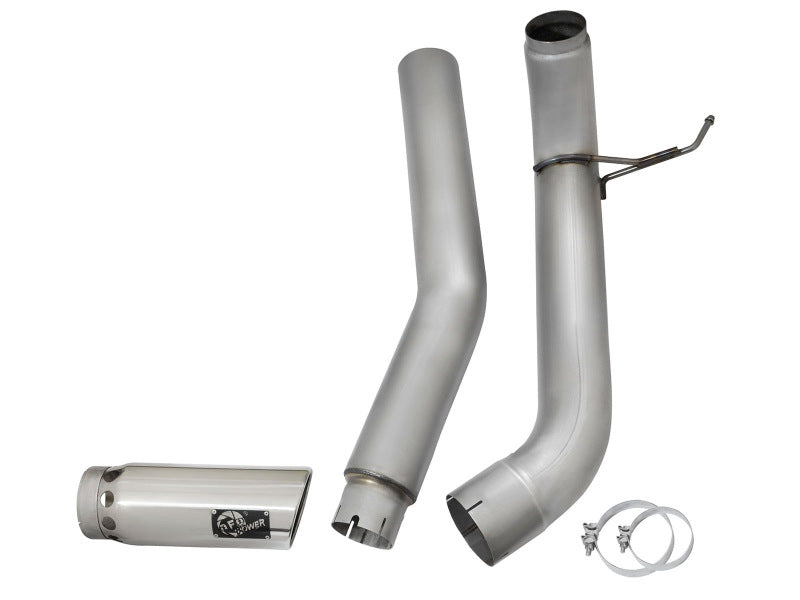 aFe Atlas Exhaust 5in DPF-Back Exhaust Aluminized Steel 2016 Nissan Titan XD V8-5.0L w/ Polished Tip aFe