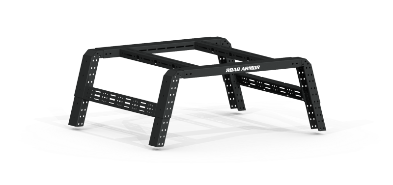 Road Armor Universal 5ft Bed TRECK Adj Bed Rack - Tex Blk (w/o Brackets) - eliteracefab.com