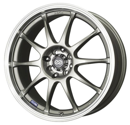 Enkei J10 16x7 4x100/108 42mm Offset 72.62mm Bore Dia Silver w/ Machined Lip Wheel - eliteracefab.com