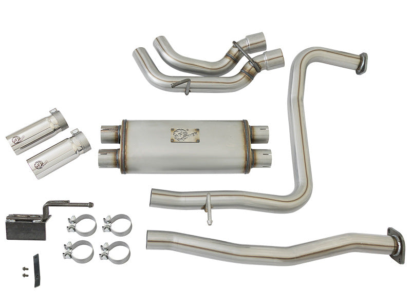 aFe POWER Rebel Series 2-1/2in 409 SS Cat Back Exhaust w/ Polished Tips 16-17 Nissan Titan V8 5.6L aFe