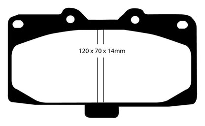 EBC 89-95 Nissan Skyline (R32) 2.6 Twin Turbo GT-R Redstuff Front Brake Pads - eliteracefab.com