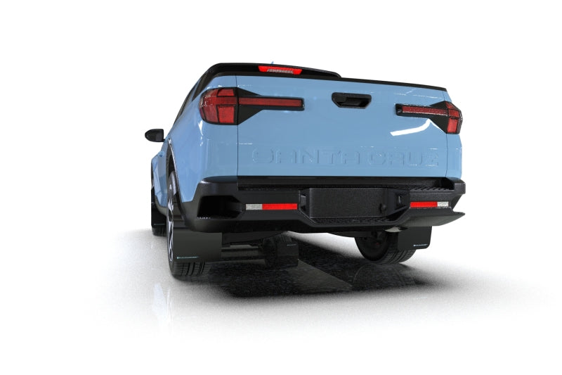 Rally Armor 2022 Hyundai Santa Cruz Black Mud Flap w/ Grey Logo - eliteracefab.com