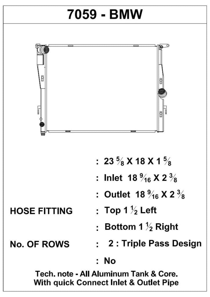 CSF 07-13 BMW M3 (E9X) Triple Pass Radiator - eliteracefab.com