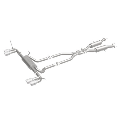 MagnaFlow Cat Back, SS, 2.5in, Quad Split Polish 4in tip 14-15 Jeep Grand Cherokee 3.6L/5.7L V6/V8 Magnaflow