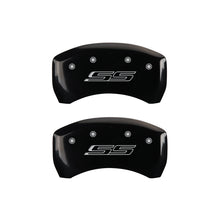 Load image into Gallery viewer, MGP 4 Caliper Covers Engraved Front &amp; Rear Gen 5/SS Black finish silver ch MGP