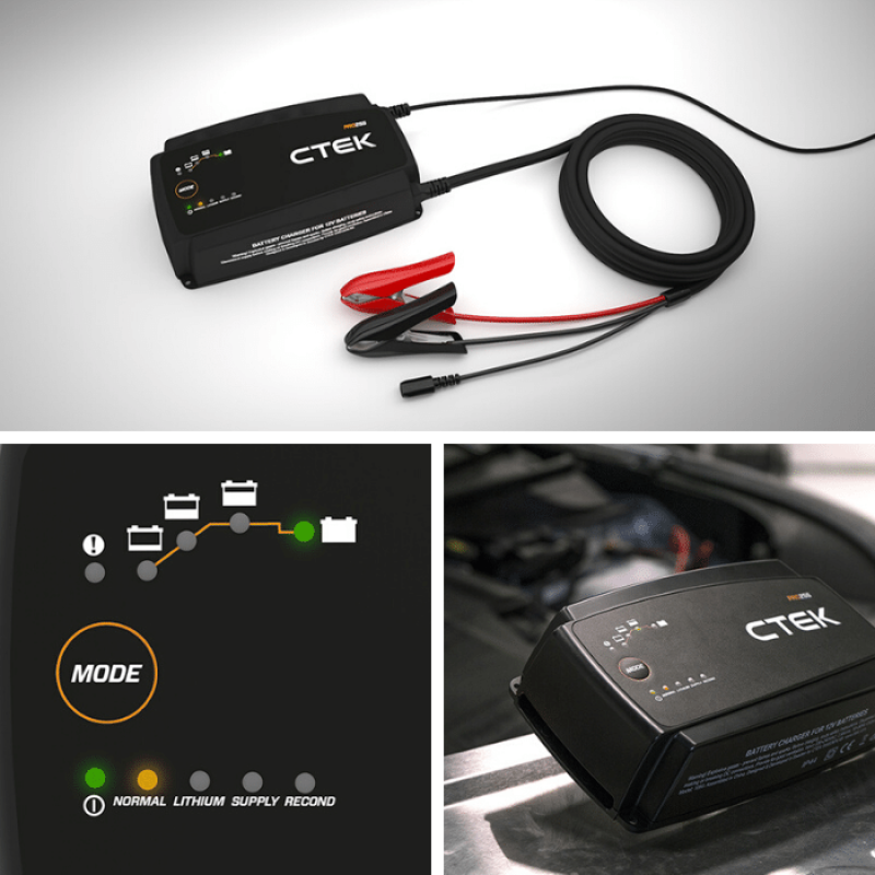 CTEK PRO25S Battery Charger - 50-60 Hz - 12V - eliteracefab.com