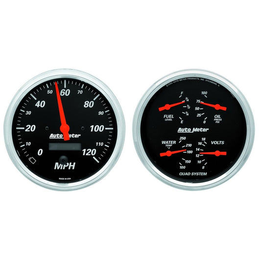 Autometer Designer 5in In-Dash Kit Box- Speedo & Elec Oil Press, H2O Temp, Volt, Fuel 1403