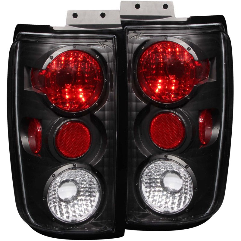 ANZO USA Ford Expedition Taillights Black; 1997-2002 - eliteracefab.com