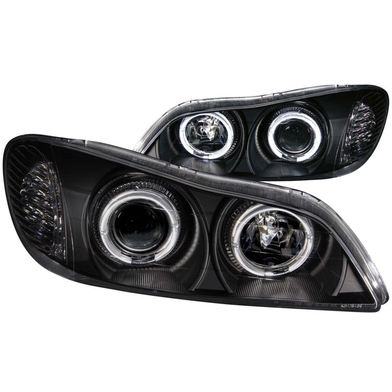 ANZO USA Infiniti I30 Projector Headlights W/ Halo Black; 2000-2004 - eliteracefab.com