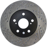 STOPTECH 02 LEXUS ES 250/300/330/350 / 05-07 TOYOTA AVALON SLOTTED & DRILLED RIGHT FRONT ROTOR, 127.44125R