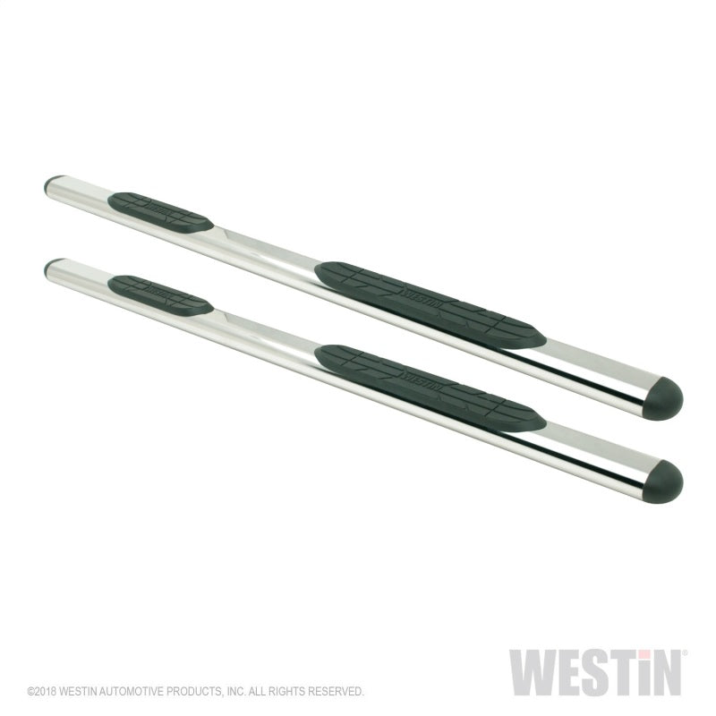 Westin Premier 4 Oval Nerf Step Bars 85 in - Stainless Steel - eliteracefab.com