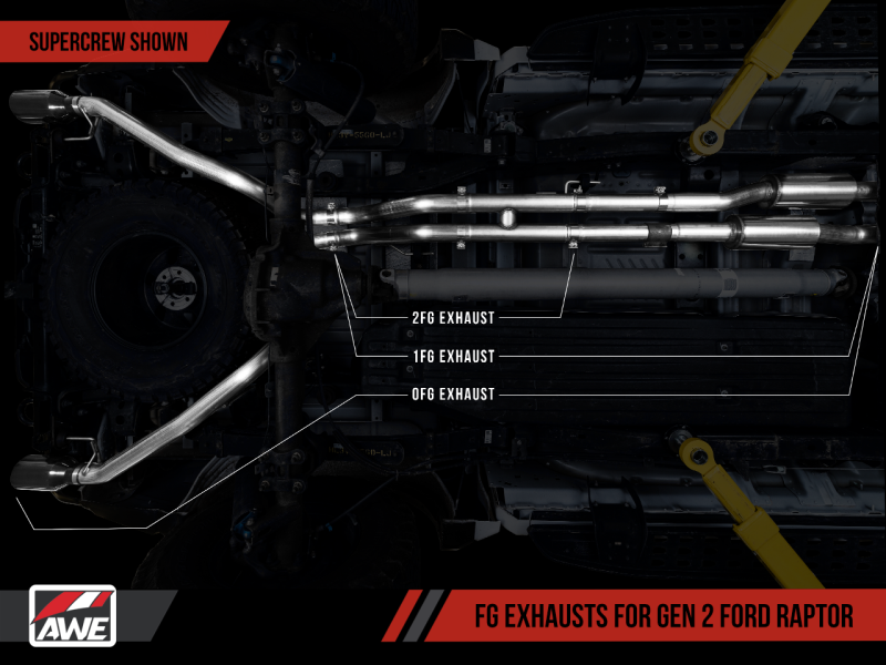 AWE Tuning 2017+ Ford Raptor 1 FG Resonated Performance H-Pipe - eliteracefab.com