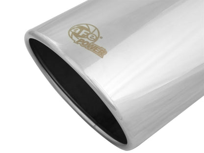 aFe Universal Bolt On Exhaust Tip Polished 5in Inlet x 6in Outlet x 12in Long aFe