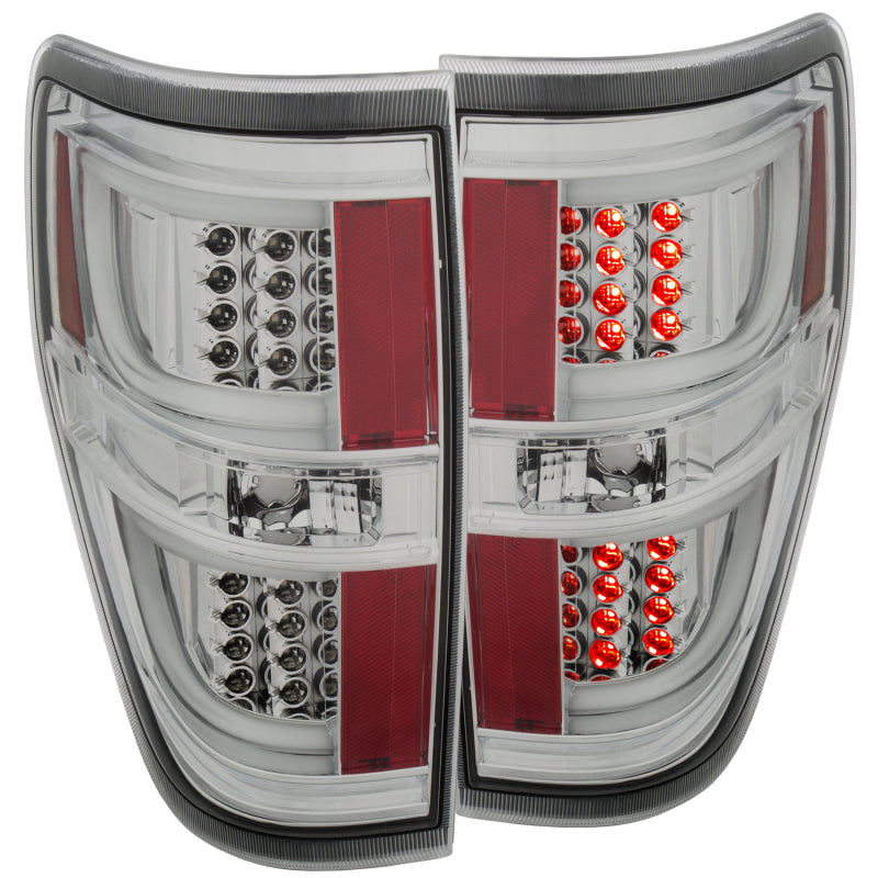 ANZO USA Ford F-150 Led Taillights Chrome; 2009-2013 - eliteracefab.com