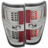 ANZO USA Ford F-150 Led Taillights Chrome; 2009-2013