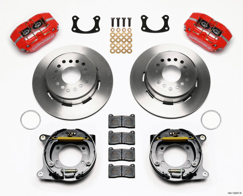 Wilwood Dynapro Dust-Boot P/S Park Brake Kit Red New Big Ford 2.50in Offset Wilwood