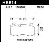 Hawk Performance Ceramic Front Brake Pads - HB814Z.668