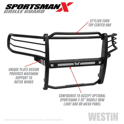 Westin 19-21 Ram 1500 Sportsman X Grille Guard - Textured Black (Excluding Classic & Rebel) - eliteracefab.com