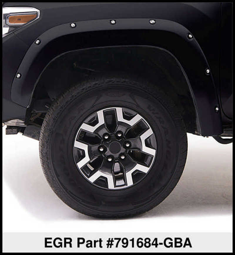 EGR 15+ GMC Sierra HD Bolt-On Look Color Match Fender Flares - Set - Black