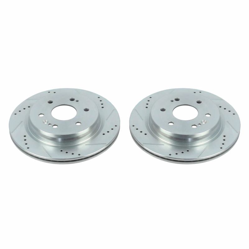 Power Stop 19-20 Chevrolet Silverado 1500 Rear Evolution Drilled & Slotted Rotors - Pair - eliteracefab.com