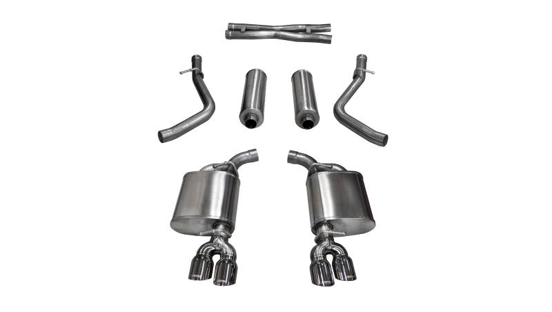 Corsa 15-17 Dodge Challenger Xtreme Cat-Back Dual Rear Exit with Twin 3.5in Polished Pro-Series Tips CORSA Performance