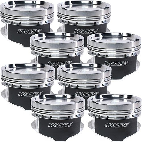 MANLEY 598010C-8 Piston Kit Set (Ford Coyote 5.0L DOHC 4 Valve 3.640in Bore +3.75cc Dome 11.0 CR) - eliteracefab.com