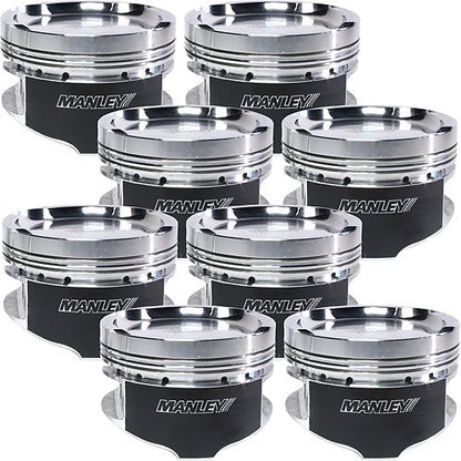 MANLEY 598010C-8 Piston Kit Set (Ford Coyote 5.0L DOHC 4 Valve 3.640in Bore +3.75cc Dome 11.0 CR) - eliteracefab.com