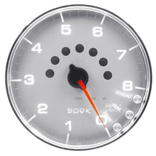 Load image into Gallery viewer, Autometer Spek-Pro Gauge Tachometer 5in 8K Rpm W/Shift Light &amp; Peak Mem Silver/Chrome