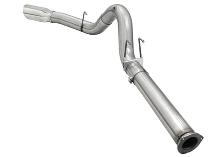 aFe MACHForce XP Exhaust 5in DPF-Back SS Exh 2015 Ford Turbo Diesel V8 6.7L Polished Tip - eliteracefab.com