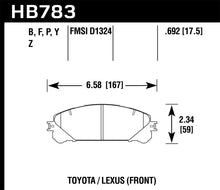 Load image into Gallery viewer, Hawk 08-16 Toyota Highlander Performance Ceramic Street Front Brake Pads - eliteracefab.com