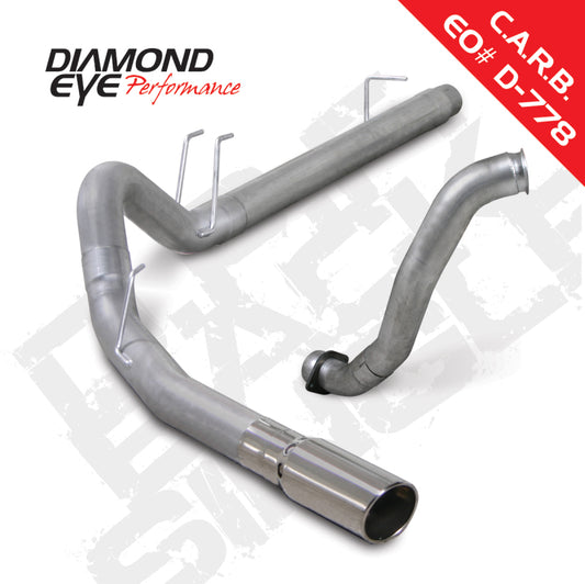 Diamond Eye KIT 4in DPF-BACK w/ DP SGL AL 08-10 Ford 6.4L Powerstroke F250/F350 Diamond Eye Performance