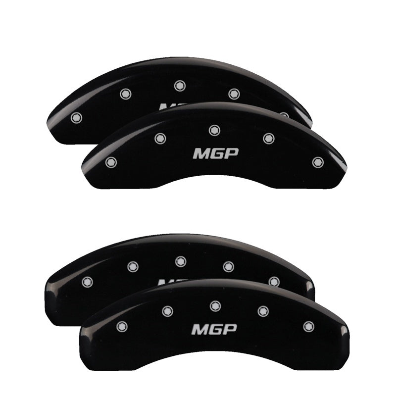 MGP 4 Caliper Covers Engraved Front & Rear MGP Black Finish Silver Char 2019 Toyota CH-R MGP