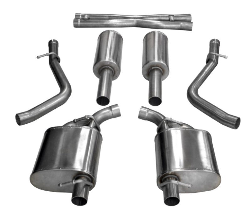 Corsa 15-20 Dodge Challenger 3.6L 2.5in Cat-Back Dual Rear Exit (re-uses stock exhaust bezel) CORSA Performance