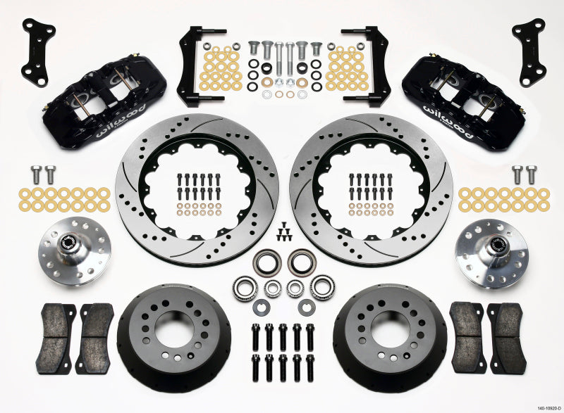 Wilwood AERO6 Front Hub Kit 14.00 Drilled 67-69 Camaro 64-72 Nova Chevelle Wilwood