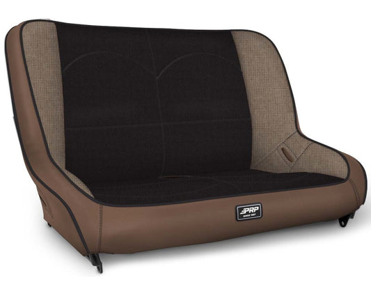 PRP Jeep CJ7/YJ Low Back Rear Bench - Tan / Black A3610-36-64