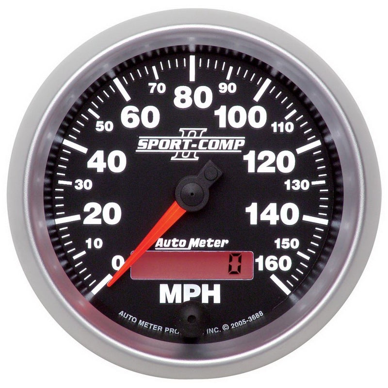 Autometer Sport-Comp II 3-3/8in 0-160MPH In-Dash Electronic Programmable Speedometer 3688